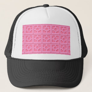 Boné Retro Trellis Trucker Hat Rosa