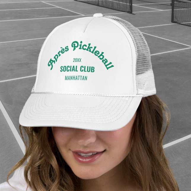 Boné Retro Verde Après Pickle Ball Social Club Branco (Criador carregado)