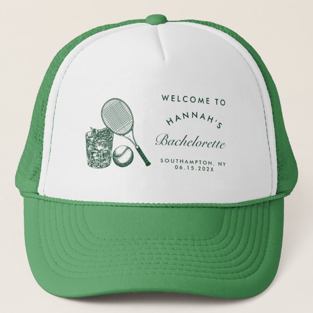 Boné Retro Verde Último Balanço Antes do Tênis Ringue B (Frente)