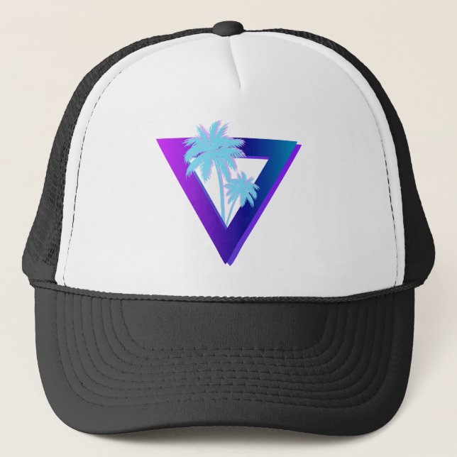 BONÉ RETROWAVE SINTHWAVE PALM TREIANGLE HAT (Frente)