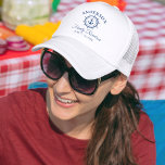 Boné Reunião da Família Elm de Âncora Azul Marinho Náut<br><div class="desc">Náutica Marinho Azul Ancorar Helm Family Reunion White Hat</div>