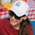 Boné Reunião da Família Summer Beach Palm Trees<br><div class="desc">Reunião Familiar Summer Beach Palm Trees Sun Retro Style Boné Hat. Muitas cores para escolher. Excelente para férias de reagrupamento familiar de acampar na praia a um cruzeiro de barco. Personalize com seu nome de família, local, ano ou data e muito mais. Texto Azul do marinho ou escolha sua própria...</div>