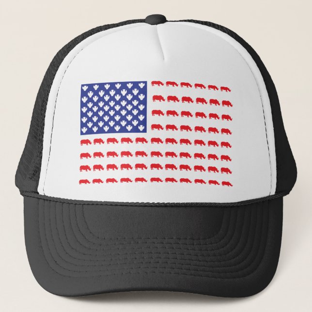 Boné Rhinoceronte American Flag (Frente)