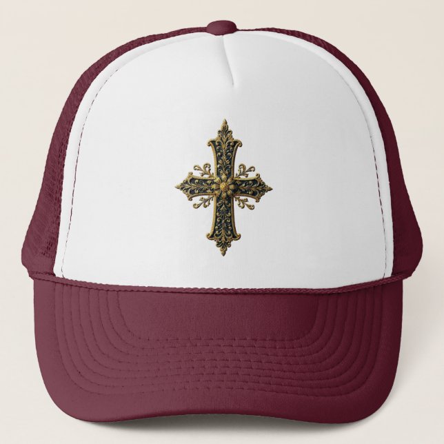 Boné Rico Dourado Cross Trucker Hat (Frente)