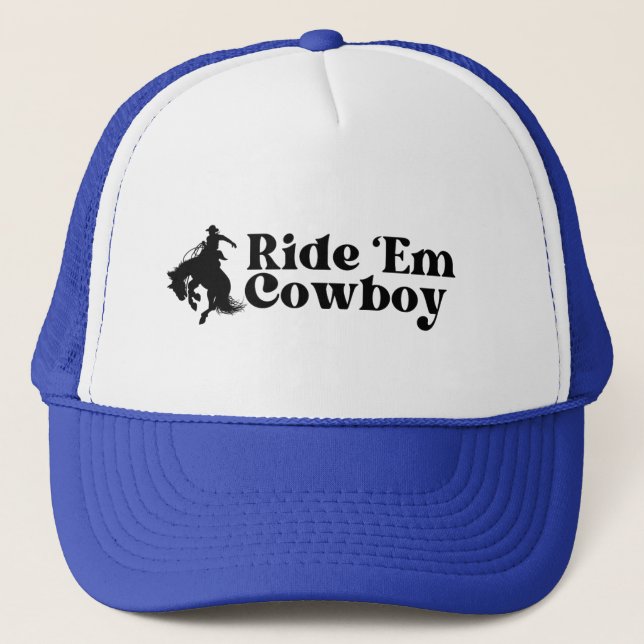 Boné Ride Em Cowboy Trucker Hat, Cowgirl (Frente)