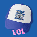 Boné Rindo de Kamala<br><div class="desc">Laughing Kamala Trucker Hat lê: MALA FAZ A AMÉRICA RIR DE NOVO VOTE KAMALA LOL LOL LOL LOL LOL LOL (Editável)</div>
