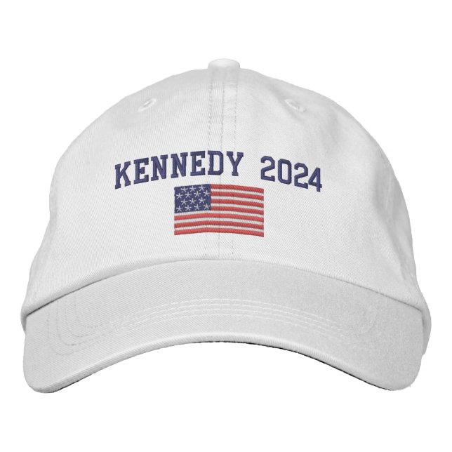 Boné Robert F Kennedy Presidente 2024 com a bandeira am (Frente)