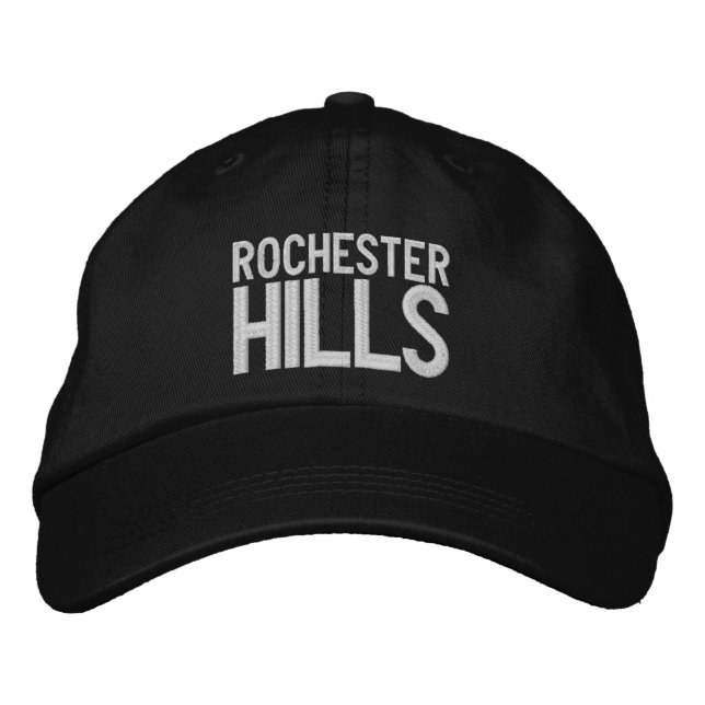 Boné Rochester Colinas Michigan Boriderou Baseball Hat (Frente)