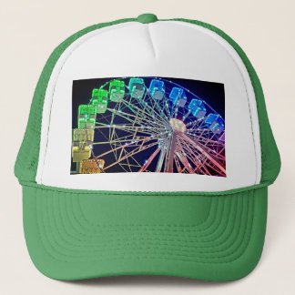 Boné roda-gigante amarela, verde e azul