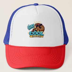 Boné Rolo de Donut Engraçado design de caps