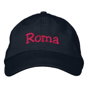 Boné Roma Embroidered Baseball Cap Navy Hot Pink
