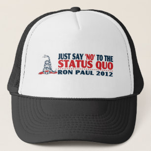 Boné Ron Paul 2012 - Apenas diga NÃO ao estado Quo