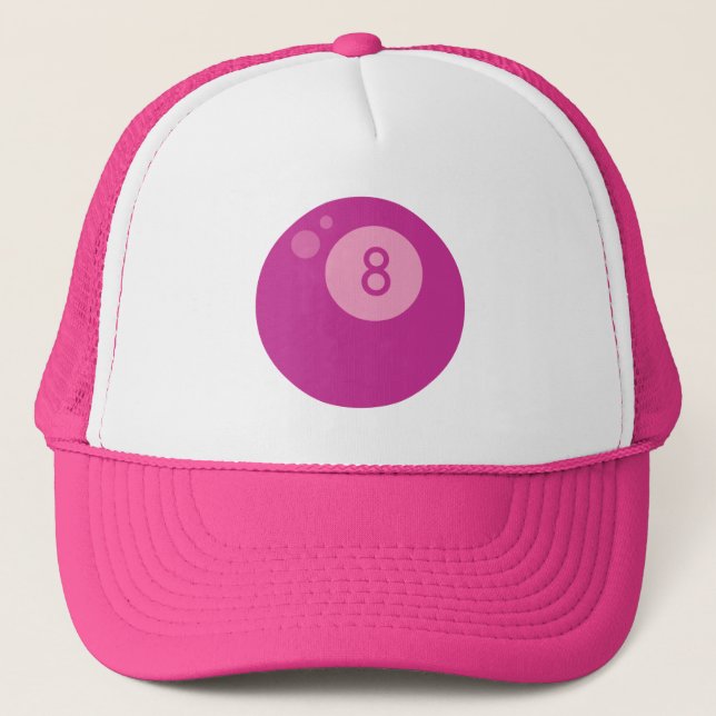 Boné rosa8ball (Frente)