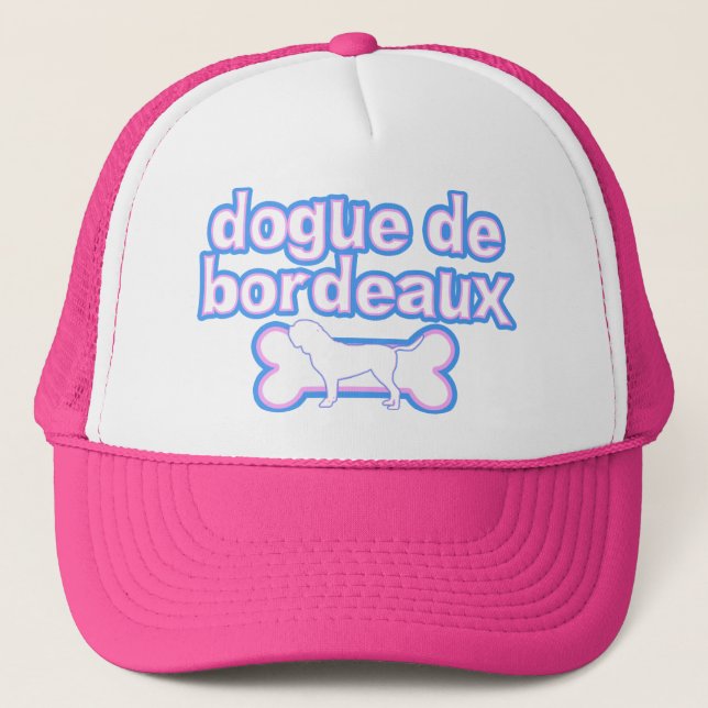 Boné Rosa & Azul Dogue de Bordéus (Frente)