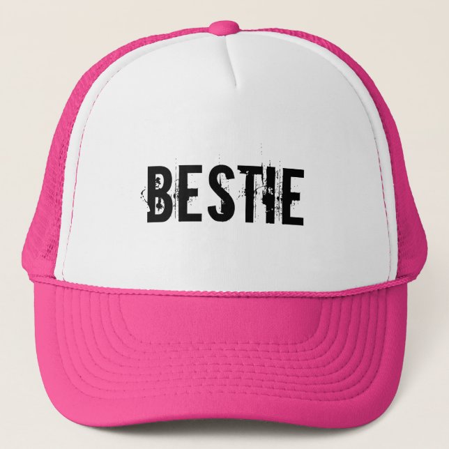 BONÉ ROSA DO CHAPÉU DO CAMIONISTA DE BESTIE (Frente)