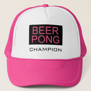 Boné Rosa do Pong-Campeão da cerveja
