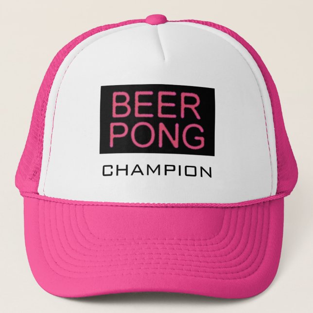 Boné Rosa do Pong-Campeão da cerveja (Frente)