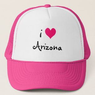 Boné Rosa eu amo o chapéu da arizona