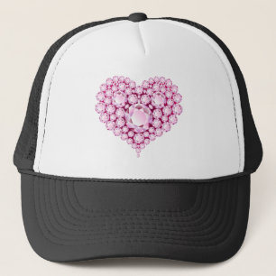 Boné Rosa Quartz Heart Gems