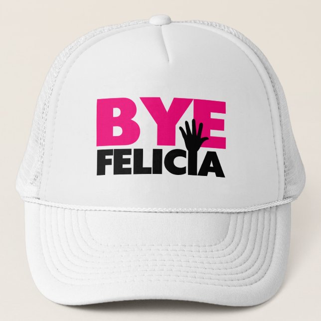 Boné Rosa quente da onda da mão de Felicia do adeus (Frente)