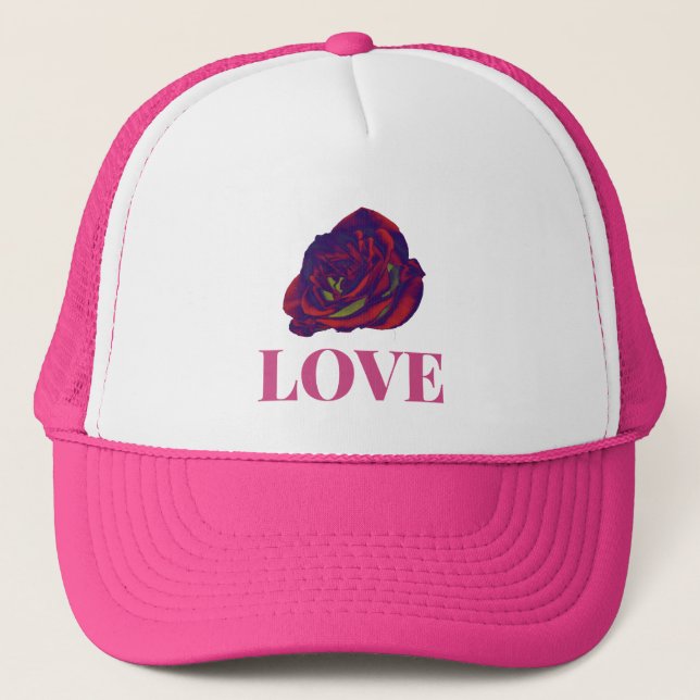 Boné Rosa vermelha Hat (Frente)