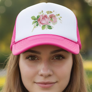 Boné Rosas vintage rosa
