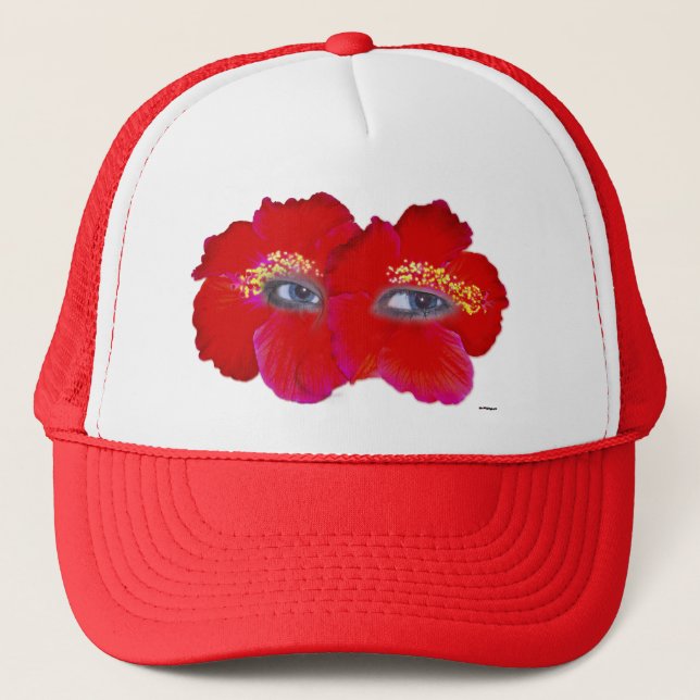 Boné Rosto de Hibiscus - Vermelho (Frente)