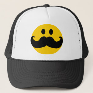 Boné Rosto Feliz Amarelo de bigode
