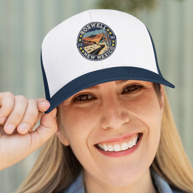 Boné Roswell New Mexico Vintage UFO Landscape (Criador carregado)
