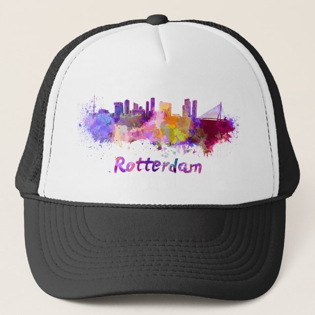 Boné Rotterdam skyline in watercolor (Frente)