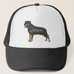 Boné Rottweiler dog cartoon illustration