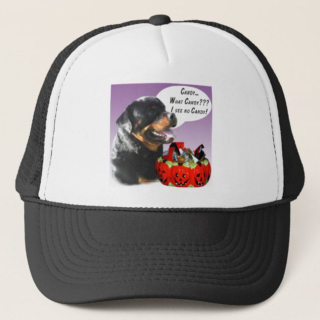 Boné Rottweiler Halloween Candy (Frente)