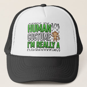 Boné Roupa de Humano de Macaco Engraçado Design de Cami