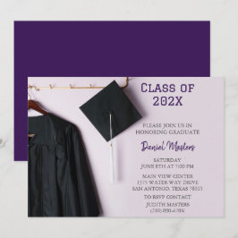Boné Roxo/Preto e Convite para Graduação de Palhaç