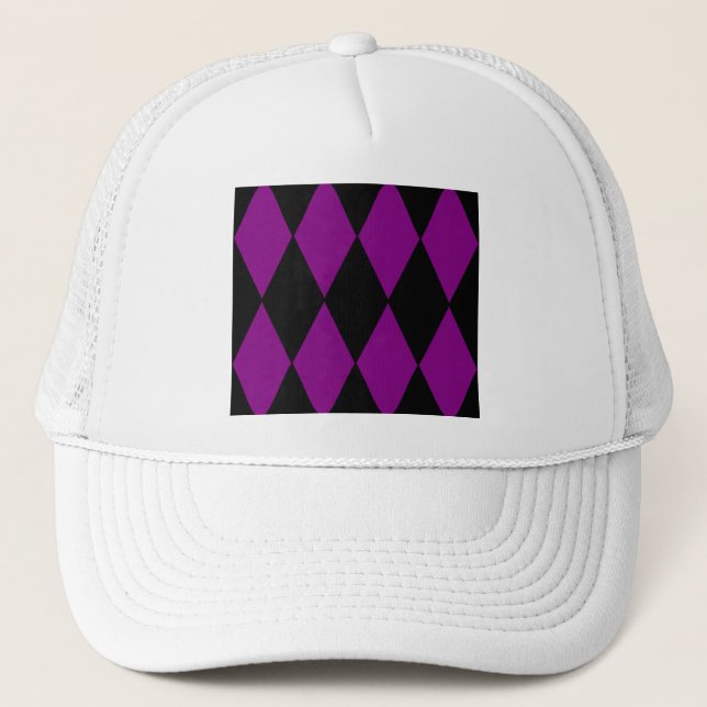 Boné roxo-preto-harlequin (Frente)