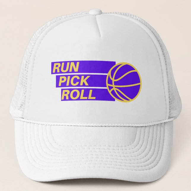 Boné Run Pick Roll Pur Basball Court Hoopers Coaches (Frente)