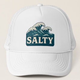 Boné Salty Life Teal Blue Surf Beach Waves Graphic 