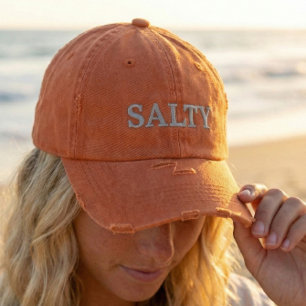 Boné SALTY Sarcastic Sayings in Orange and Pink