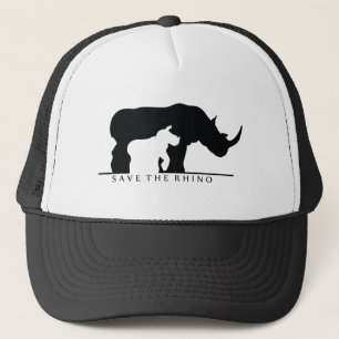 Boné Salvar o Rhino (branco).