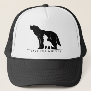Boné Salvar os lobos (o ver branco.)
