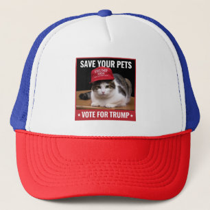 Boné Salve Seus Animais Vote no Trump Citação da Eleiçã