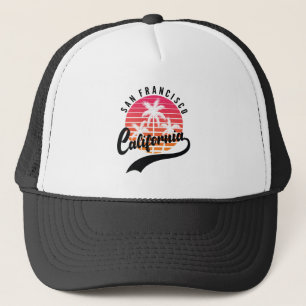 Boné San Francisco, Califórnia Retro Sunset Trucker Hat