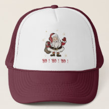 Santa Claus White e Maroon Trucker Hat