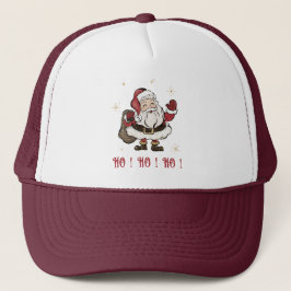 Boné Santa Claus White e Maroon Trucker Hat