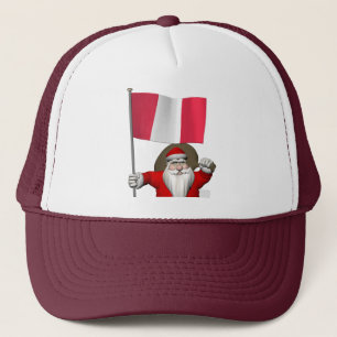 Boné Santa Claus With Ensign Of Peru