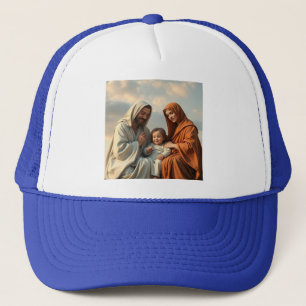 Boné Santa Família, Jesus, Maria e Joseph Trucker Hat
