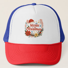 Boné Santa Hat Merry Christmas Trucker Hat