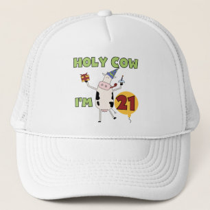 Boné Santa vaca, tenho 21 Camisetas de aniversário e pr