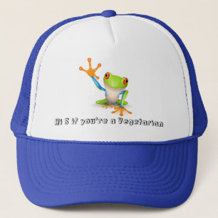 Boné Sapo do vegetariano no chapéu azul do camionista