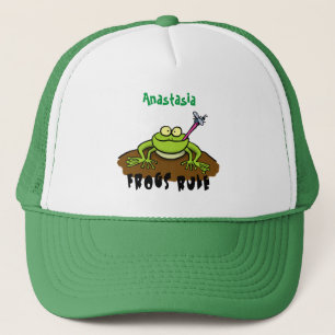 Boné Sapos governam desenho de sapo verde